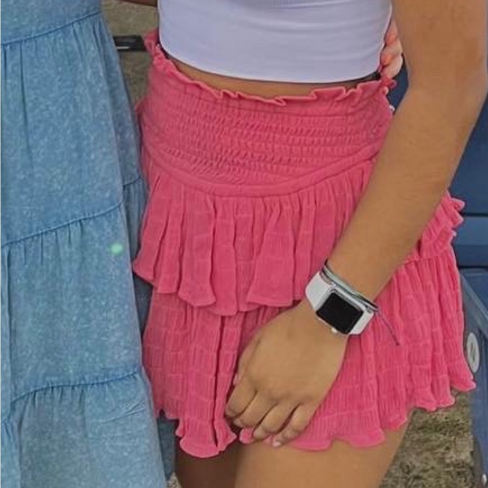 Pink Ruffled Women's Skirt